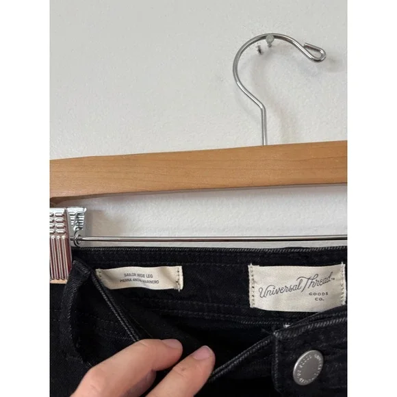 Universal Thread™ Womens High-Rise Sailor Wide Leg Ankle Jeans – Black 17 Short - Picture 4 of 6